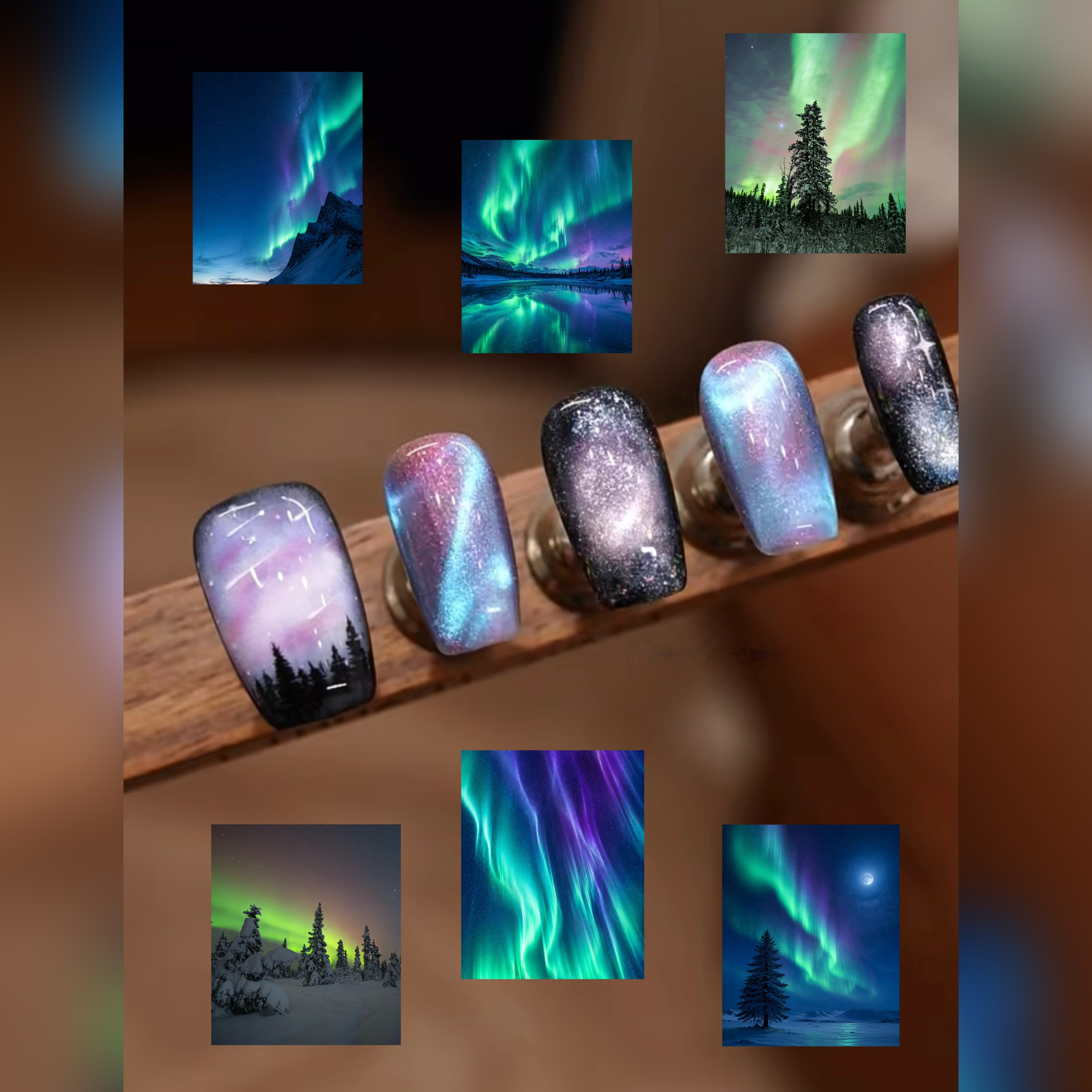【In Stock】Nordic Aurora Nails 🌌💚✨