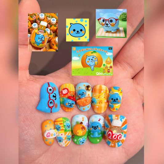 【Custom Order】Vintage Qoo Wearable Nails 🧃💧✨
