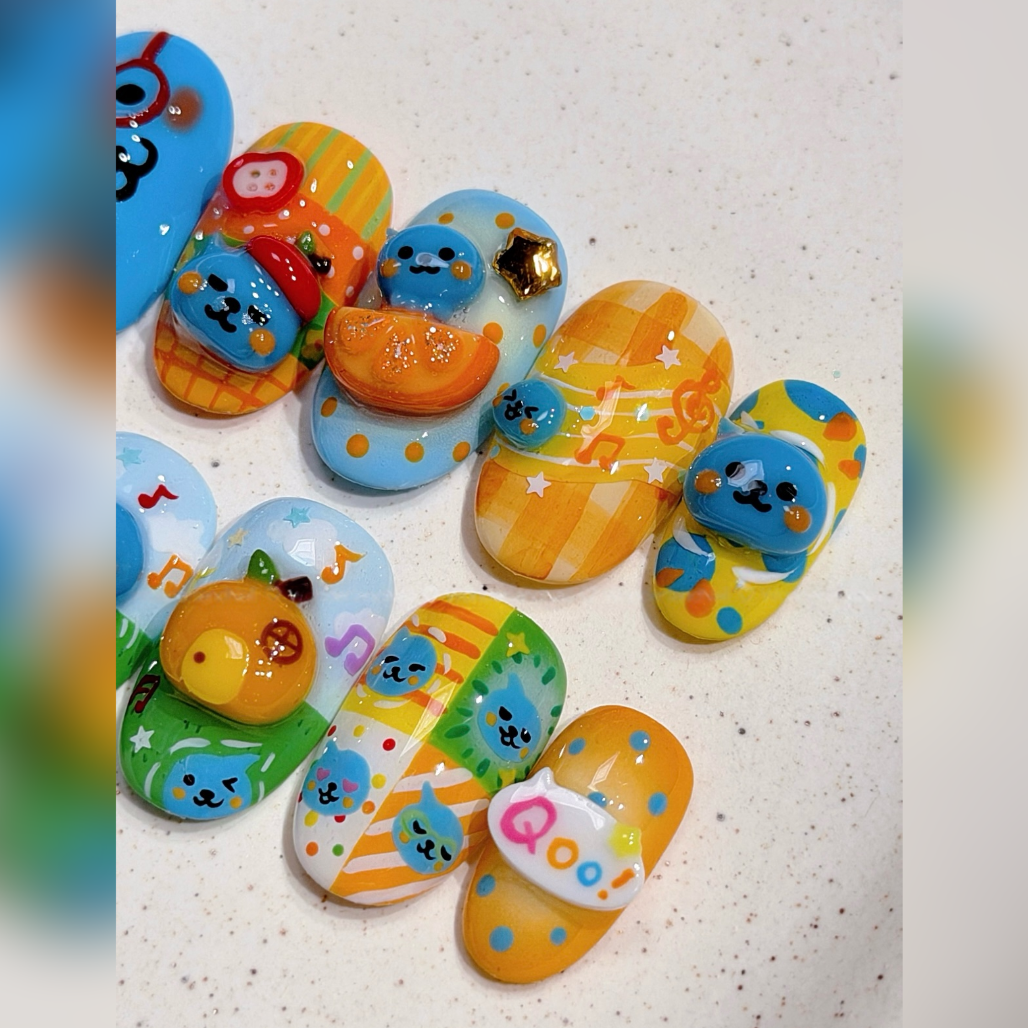 【Custom Order】Vintage Qoo Wearable Nails 🧃💧✨