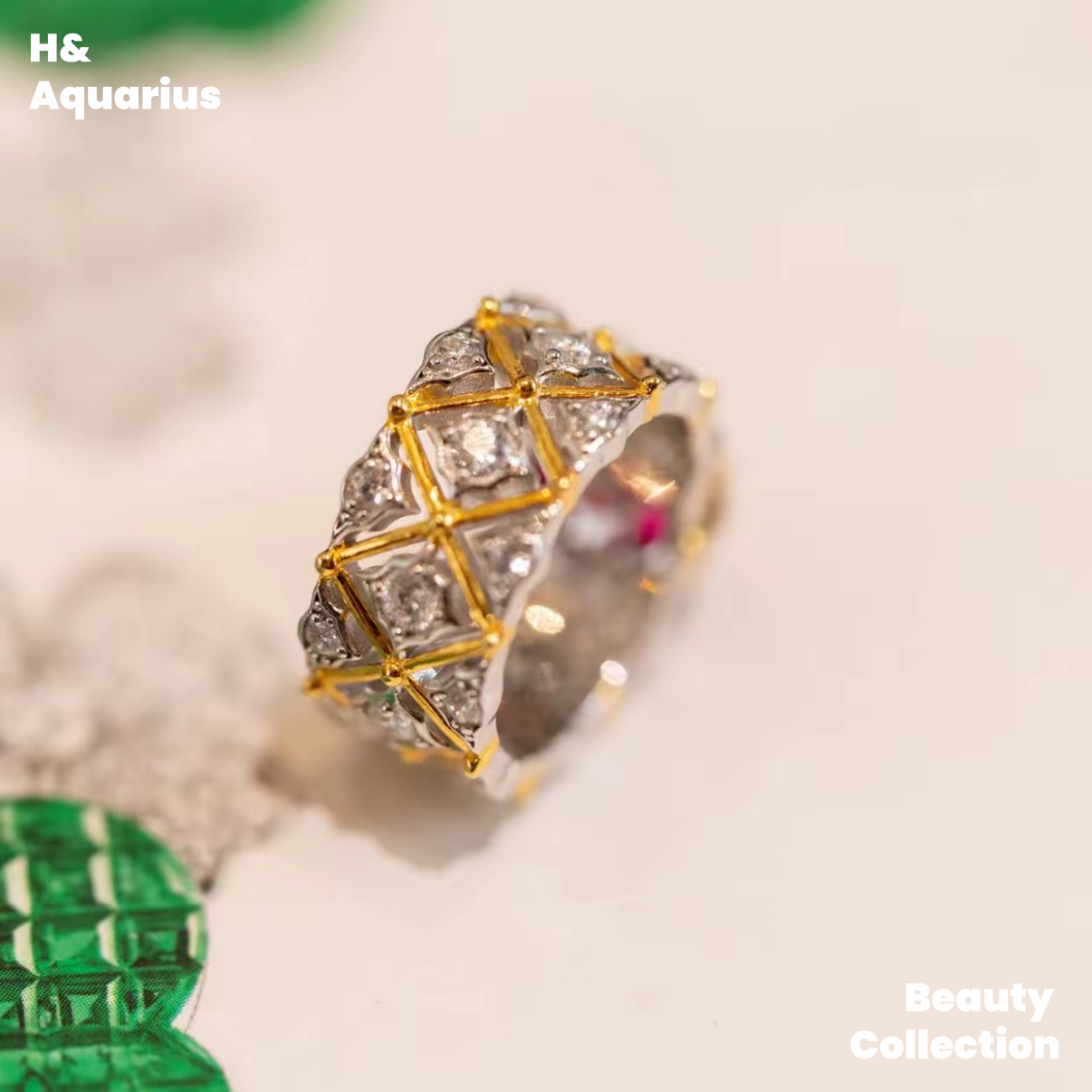 925 Silver & Zirconia Thorn Rose Ring - Vintage French Hollow Lace Pattern Bracelet