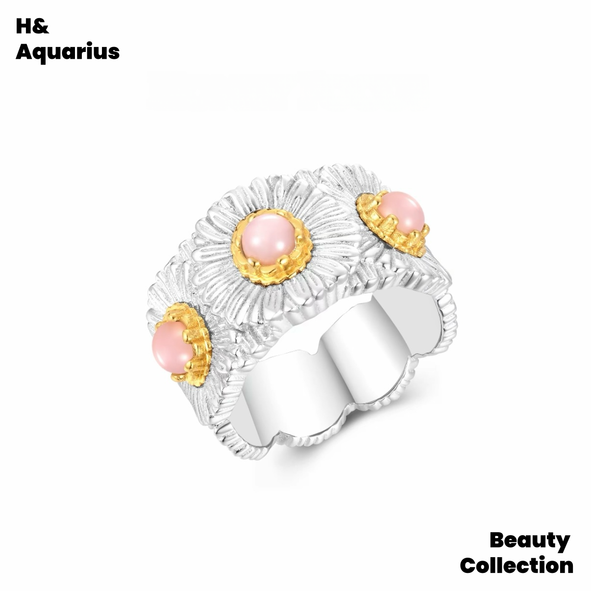 925 Silver & Zirconia Daisy Ring - Silver Handmade Boho Vintage Ring