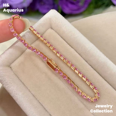 925 Silver & Zirconia Tennis Bracelet - Minimalist Luxury Everyday Chain for Women