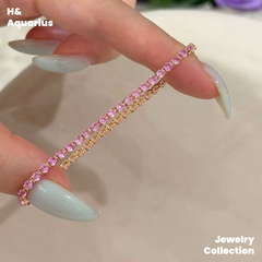 925 Silver & Zirconia Tennis Bracelet - Minimalist Luxury Everyday Chain for Women