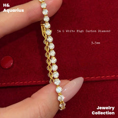 925 Silver & Zirconia Tennis Bracelet - Minimalist Luxury Everyday Chain for Women