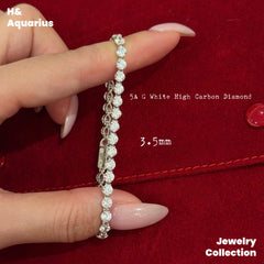 925 Silver & Zirconia Tennis Bracelet - Minimalist Luxury Everyday Chain for Women
