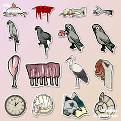 60pcs Rusty Lake Game Stickers - Indie Cartoon Decals for Phone Case Laptop DIY Waterproof