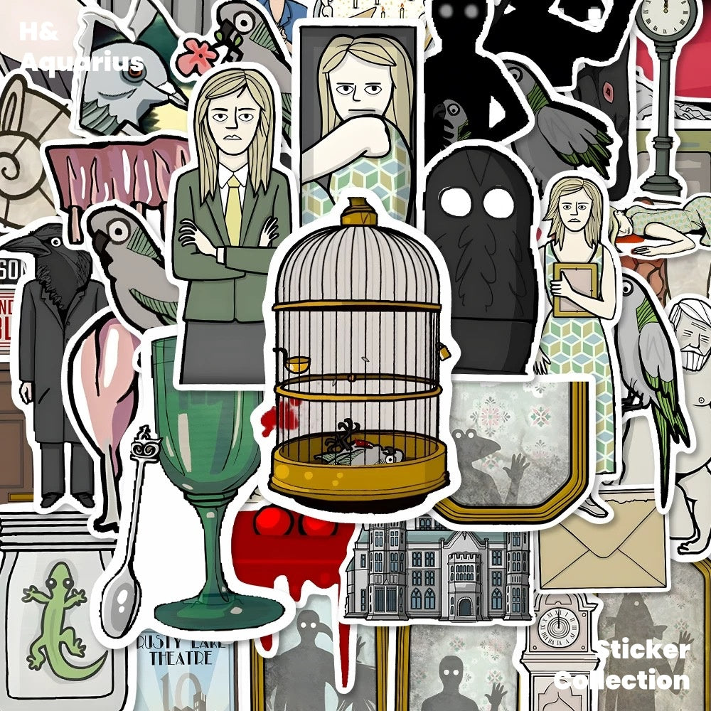 60pcs Rusty Lake Game Stickers - Indie Cartoon Decals for Phone Case Laptop DIY Waterproof