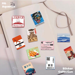 60pcs Japanese Street Sign Stickers - Trendy Typography Decals for Laptop Water Bottle Journal