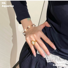 925 Silver & Zirconia Bathtub Ring/Earrings - Gold Plated Vintage Luxury Jewelry Set