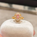Blush Gilded Frame Ring