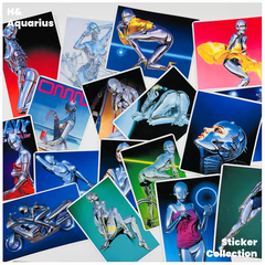37pcs Cyberpunk Stickers - Sorayama Style Gynoid Decals for Journaling