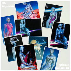 37pcs Cyberpunk Stickers - Sorayama Style Gynoid Decals for Journaling