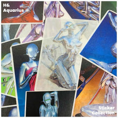 37pcs Cyberpunk Stickers - Sorayama Style Gynoid Decals for Journaling