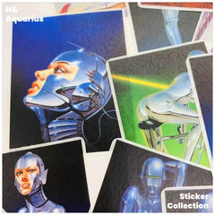 37pcs Cyberpunk Stickers - Sorayama Style Gynoid Decals for Journaling