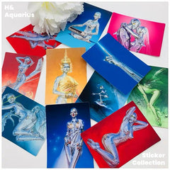 37pcs Cyberpunk Stickers - Sorayama Style Gynoid Decals for Journaling