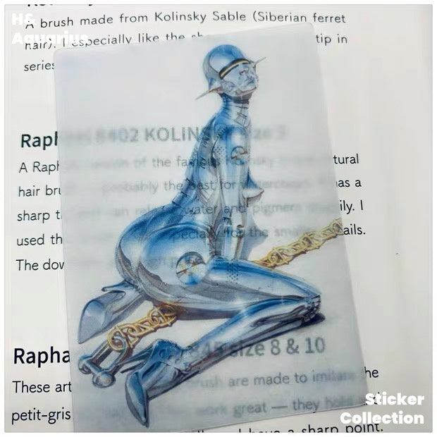 37pcs Cyberpunk Stickers - Sorayama Style Gynoid Decals for Journaling