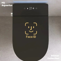 Face ID Toilet Sticker - Creative Car Decal Funny Laptop Luggage Glass Decor