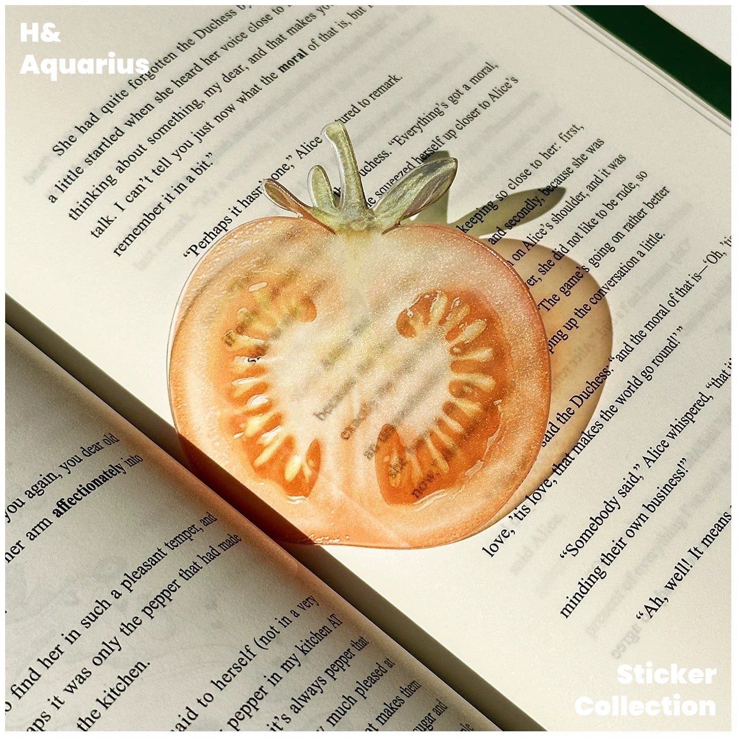 Grape Tomato Apple Acrylic Bookmark - Clear Cute¾«ÖÂ Student Gift Reading Page Marker