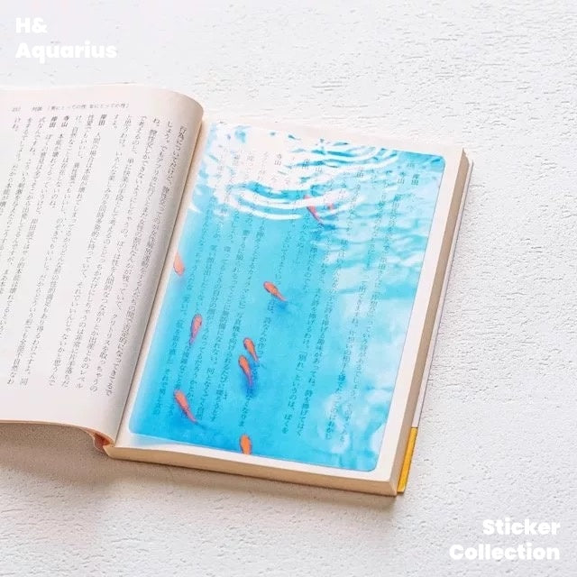 Maki Ando Goldfish Koi Bookmark - Transparent Minimalist Design Page Clip for Journal