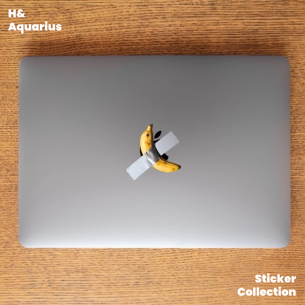 Imported Cast Grade Air-Channel Tech - Banana Art Decal for MacBook Pro Partial Cover Sticker