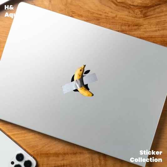 Imported Cast Grade Air-Channel Tech - Banana Art Decal for MacBook Pro Partial Cover Sticker