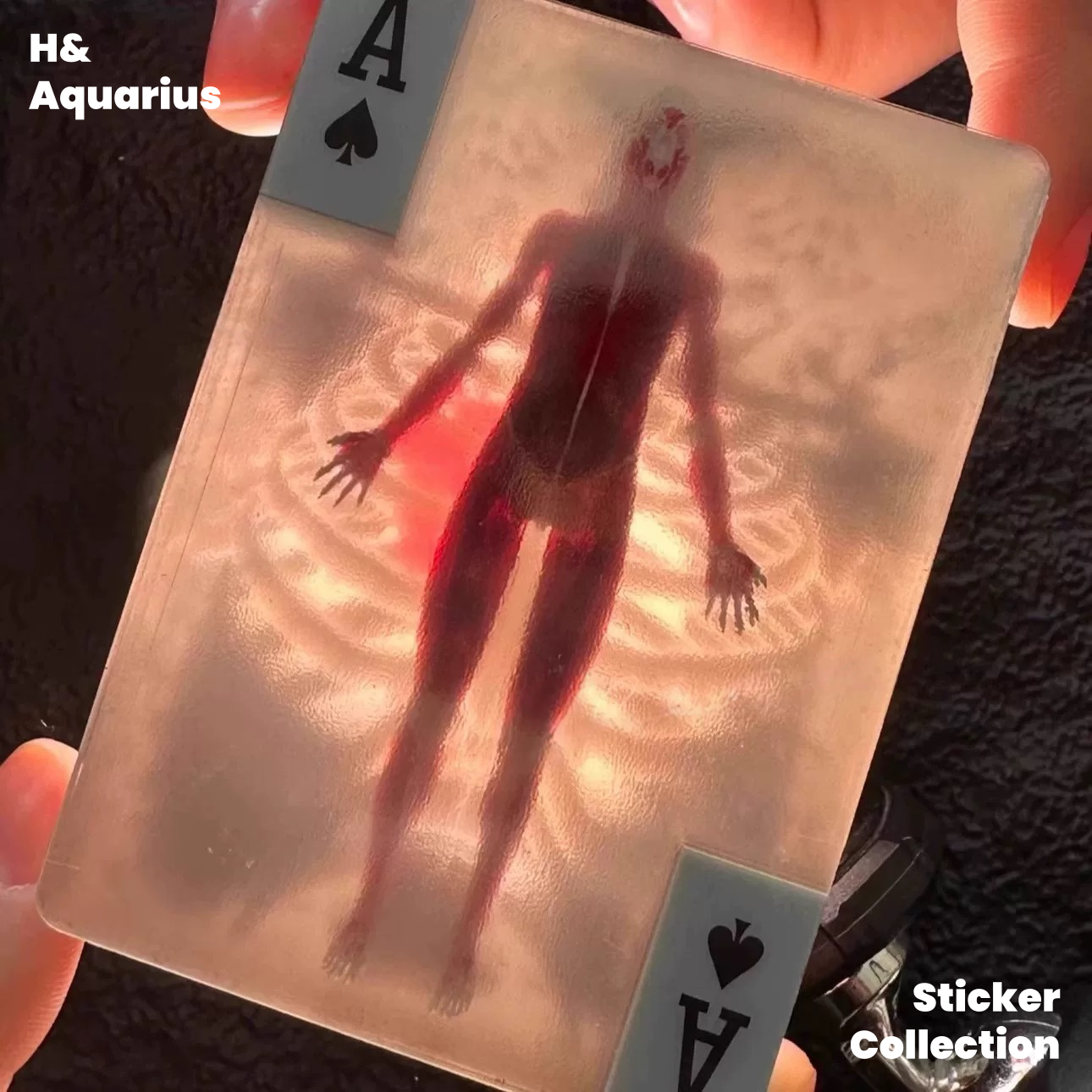 Slice Human Anatomy Playing Cards - Transparent Film Cards for Cardistry Creative Desktop Toy