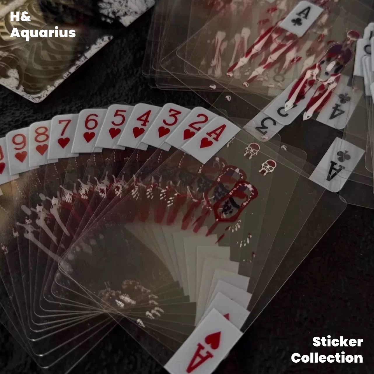 Slice Human Anatomy Playing Cards - Transparent Film Cards for Cardistry Creative Desktop Toy