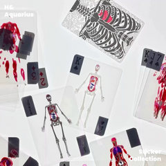 Slice Human Anatomy Playing Cards - Transparent Film Cards for Cardistry Creative Desktop Toy