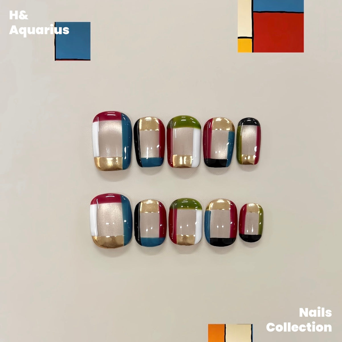 【In Stock】Art Series | Mondrian Cat Eye Color Block