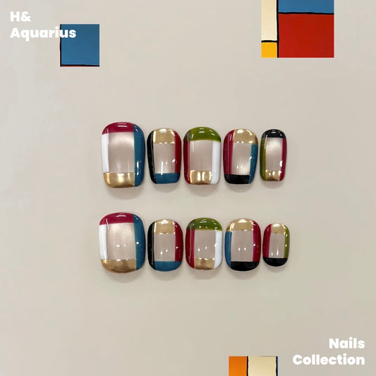 【In Stock】Art Series | Mondrian Cat Eye Color Block