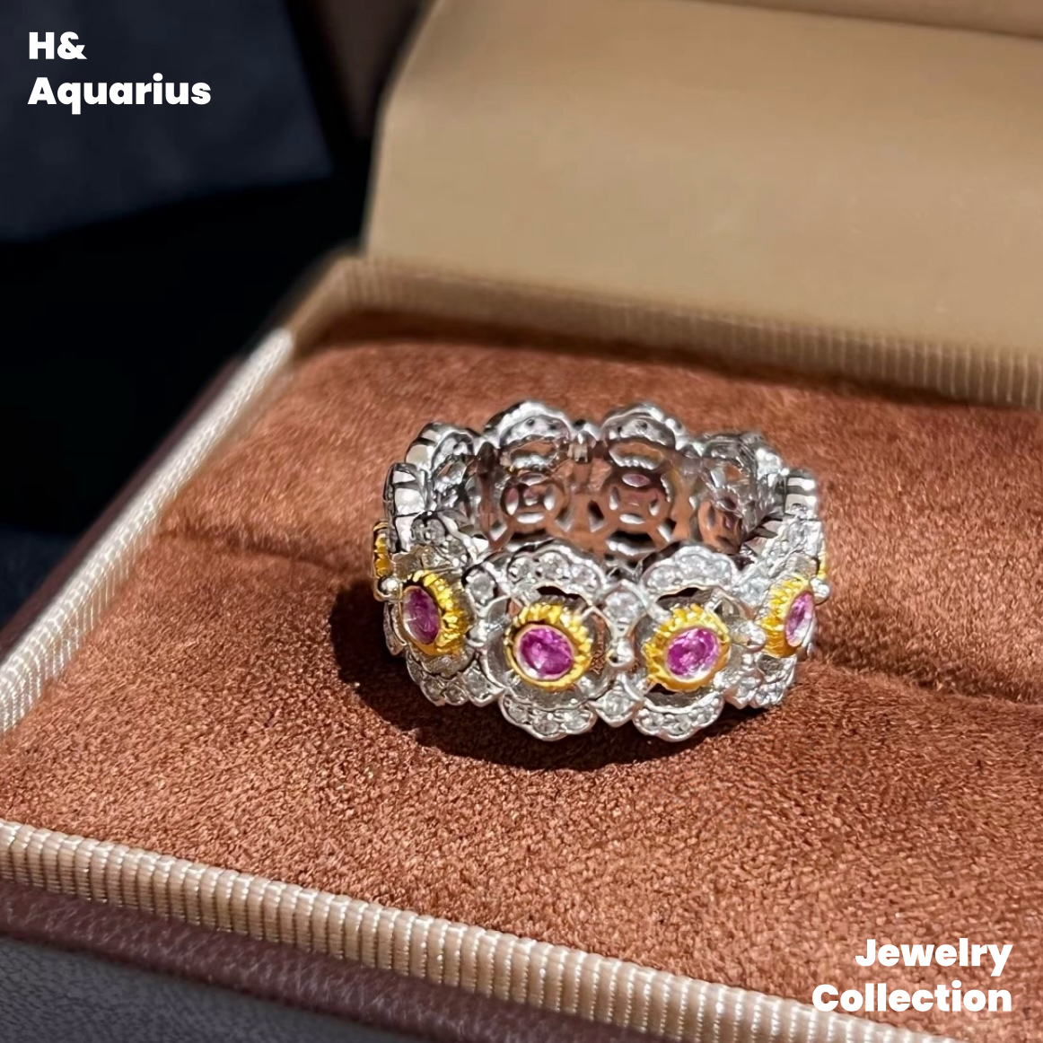 925 Silver & Zirconia Spring Letter Ring - Silver Plated Elegant Lady Style Ring