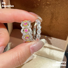 925 Silver & Zirconia Spring Letter Ring - Silver Plated Elegant Lady Style Ring