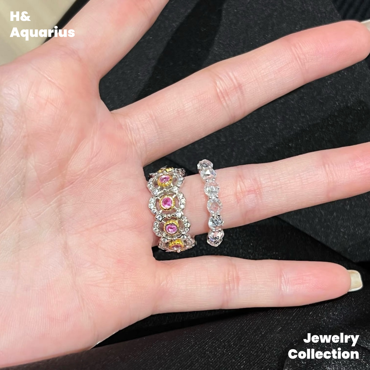 925 Silver & Zirconia Spring Letter Ring - Silver Plated Elegant Lady Style Ring