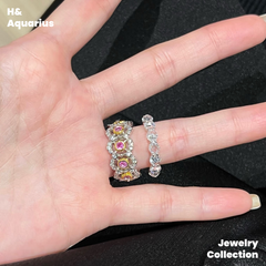 925 Silver & Zirconia Spring Letter Ring - Silver Plated Elegant Lady Style Ring