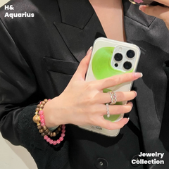 925 Silver & Zirconia Spring Letter Ring - Silver Plated Elegant Lady Style Ring