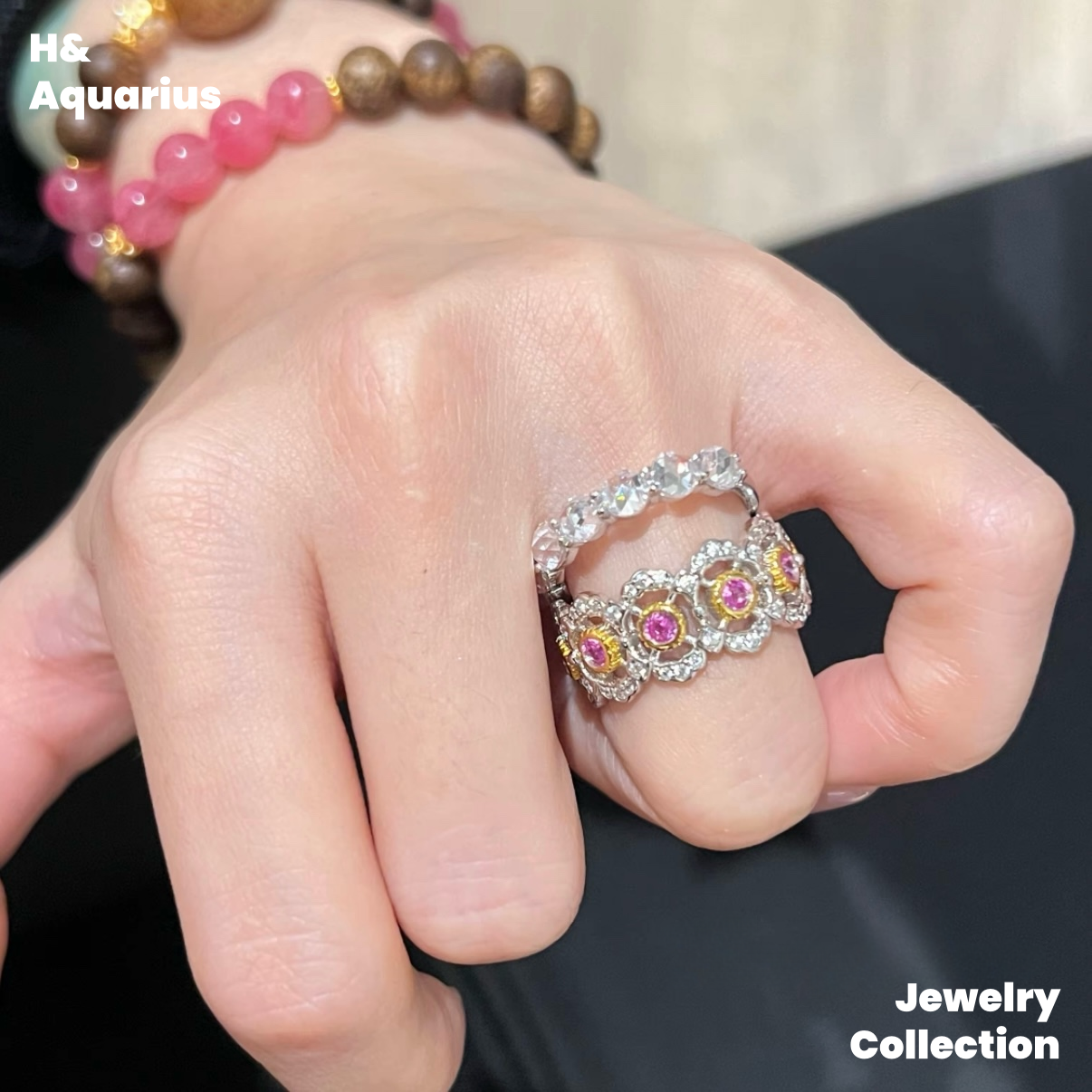 925 Silver & Zirconia Spring Letter Ring - Silver Plated Elegant Lady Style Ring