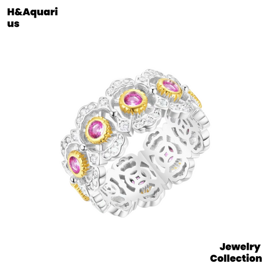 925 Silver & Zirconia Spring Letter Ring - Silver Plated Elegant Lady Style Ring