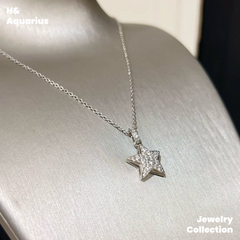 925 Silver & Zirconia Starry Necklace - Silver Plated Luxury Pav¨¦ Fashion Chain
