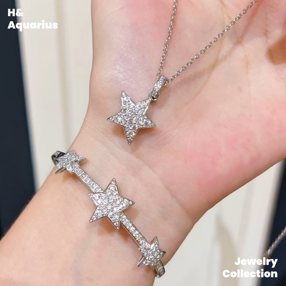 925 Silver & Zirconia Starry Necklace - Silver Plated Luxury Pav¨¦ Fashion Chain