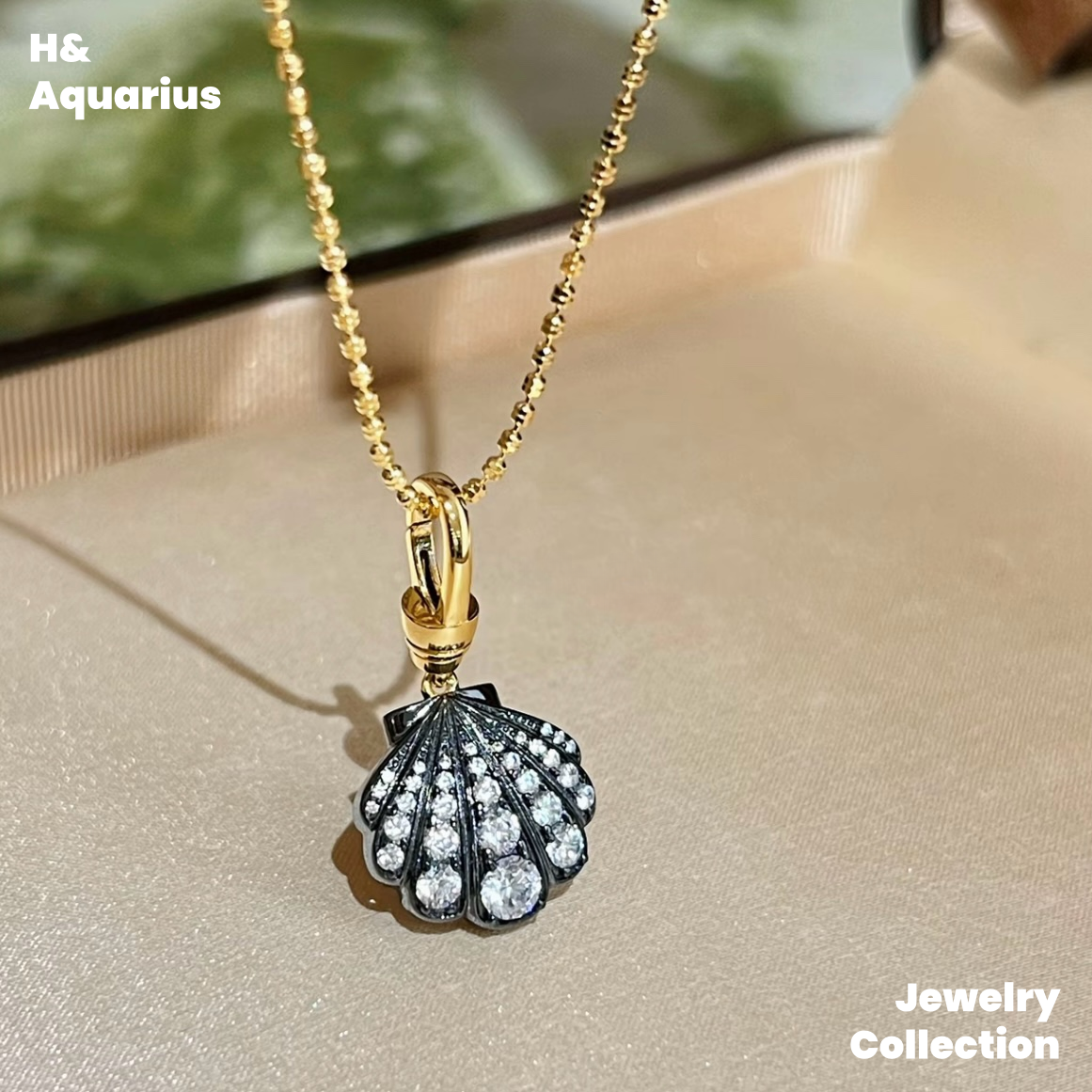 Pendant: 925 Silver & Zirconia Bubble Shell Necklace - Handmade Versatile Luxury Chain
