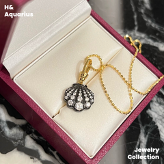 Pendant: 925 Silver & Zirconia Bubble Shell Necklace - Handmade Versatile Luxury Chain