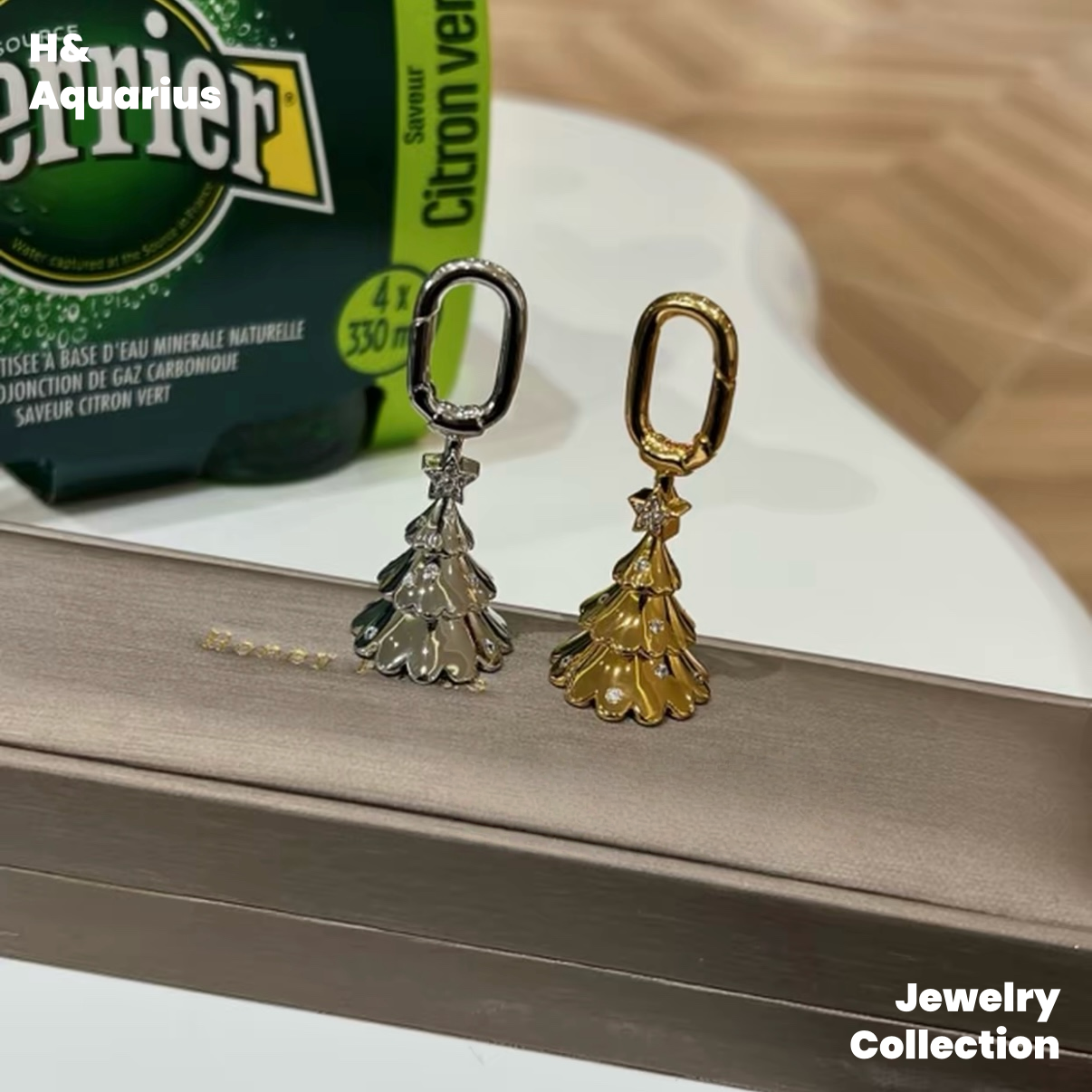 Copper Alloy & Zirconia Christmas Tree Pendant - Creative Bag Charm Keychain Decor