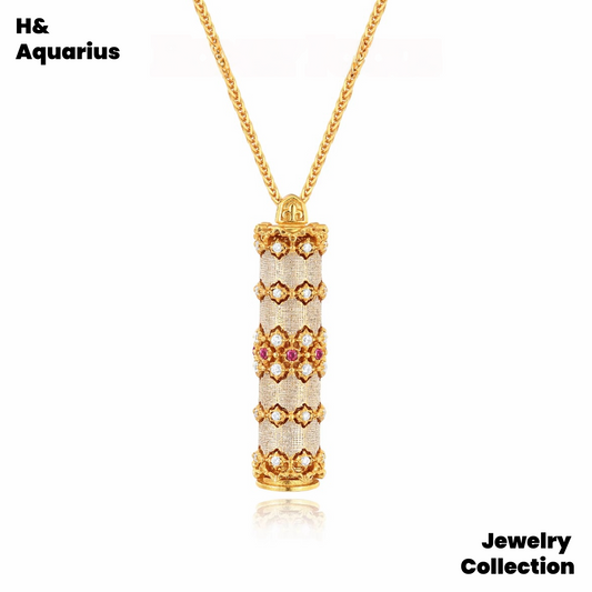 925 Silver & Zirconia Winter Firework Necklace - Gold Plated Luxury Buddha Pendant
