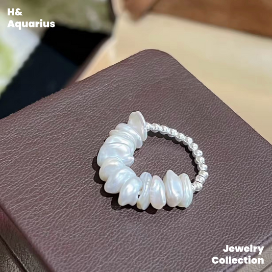 Baroque Love Letter Ring - Natural Baroque Pearl 925 Silver Ring Luxury Everyday Style