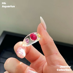 Candy Ring - Natural Rock Crystal Colorful Minimalist Ring for Women
