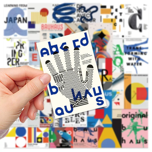 40pcs Bauhaus Avant-Garde Art Poster Stickers - Minimalist Decals for Phone Case Journal Waterproof