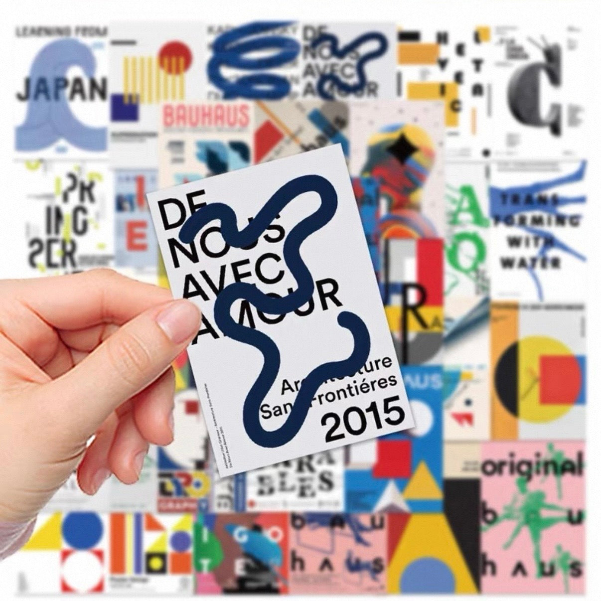 40pcs Bauhaus Avant-Garde Art Poster Stickers - Minimalist Decals for Phone Case Journal Waterproof