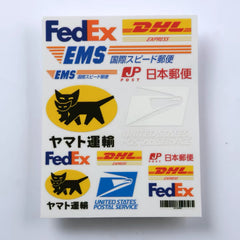 FedEx DHL EMS Stickers - Waterproof Transfer Decals for Laptop Tablet Water Bottle Luggage Helmet
