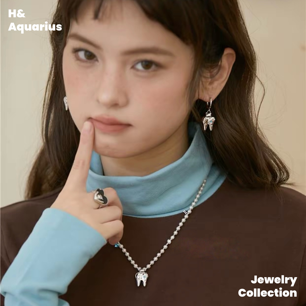 Copper Alloy Happy Cat Life Original Tooth Earrings - Unique Animal Jewelry