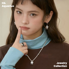 Copper Alloy Happy Cat Life Original Tooth Earrings - Unique Animal Jewelry
